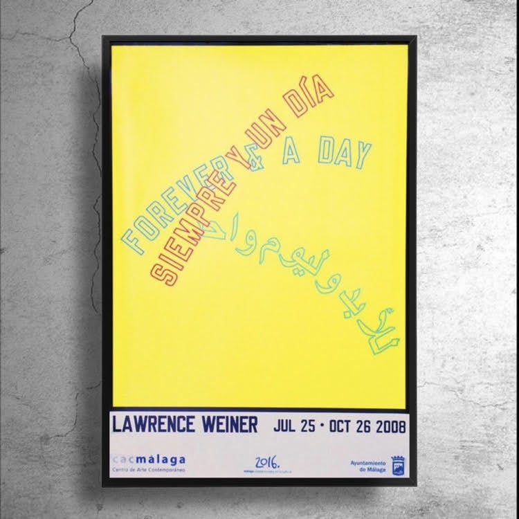 現代美術家『ローレンス・ウィナー』2008年個展ポスター | 特殊