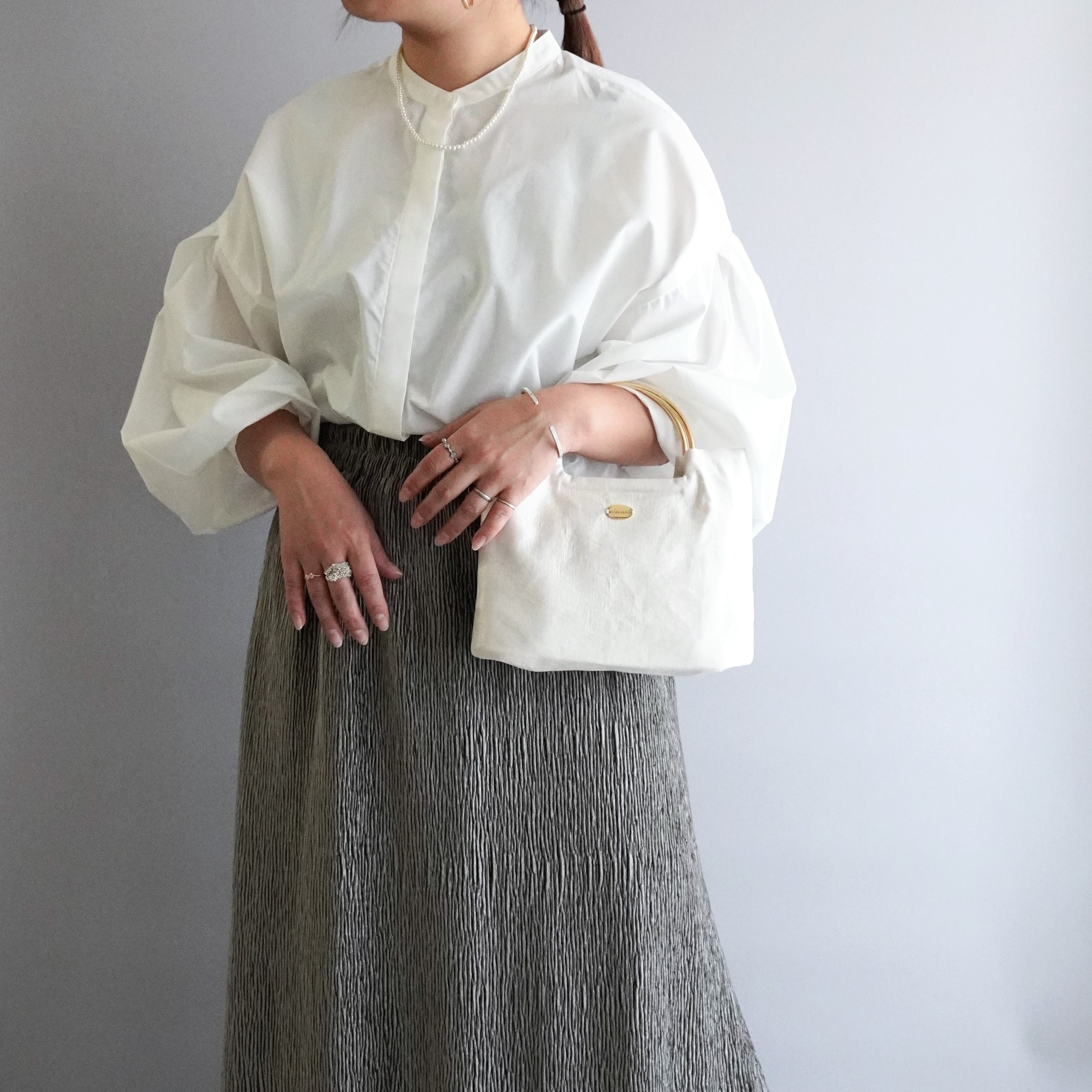 サテン 2WAY リングハンドルバッグ｜結婚式・お呼ばれに｜上品×大人