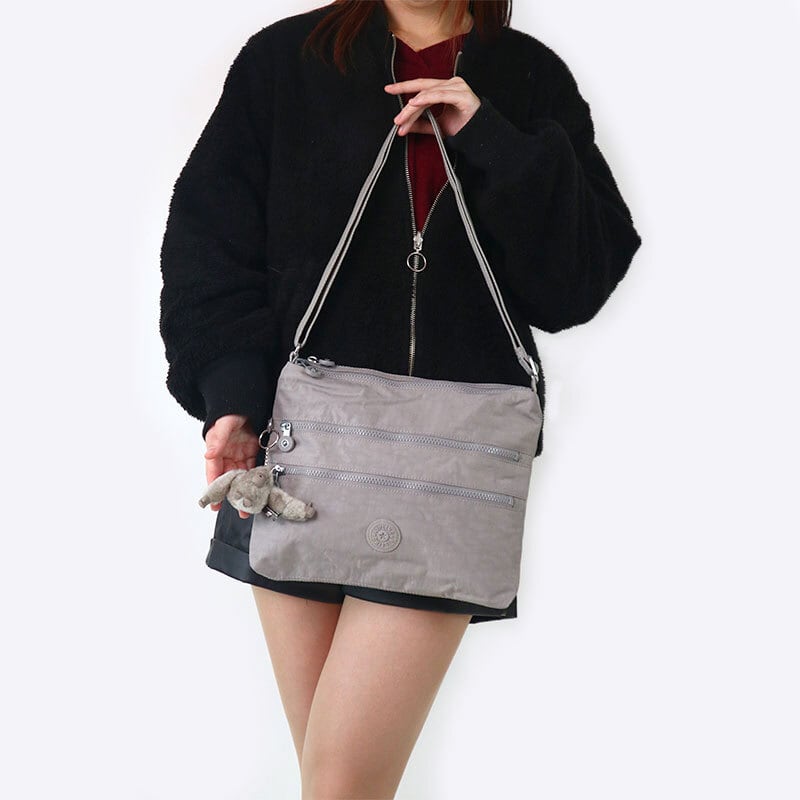 キプリング Kipling ショルダーバッグ レディース 無地 グレー ALVAR K13335 89L