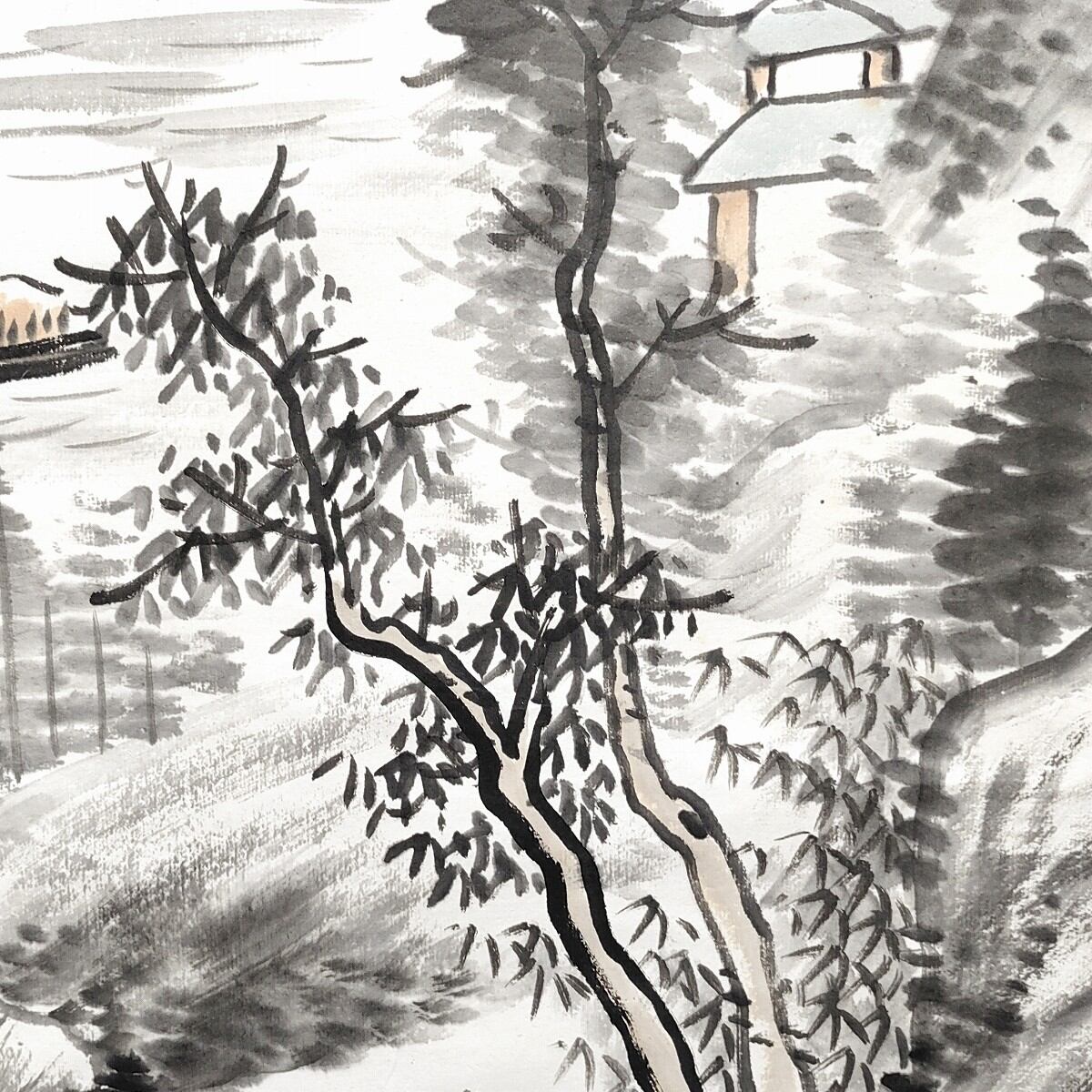 掛軸・山水画・水墨画・No.230426-18・梱包サイズ80 | リサイクル