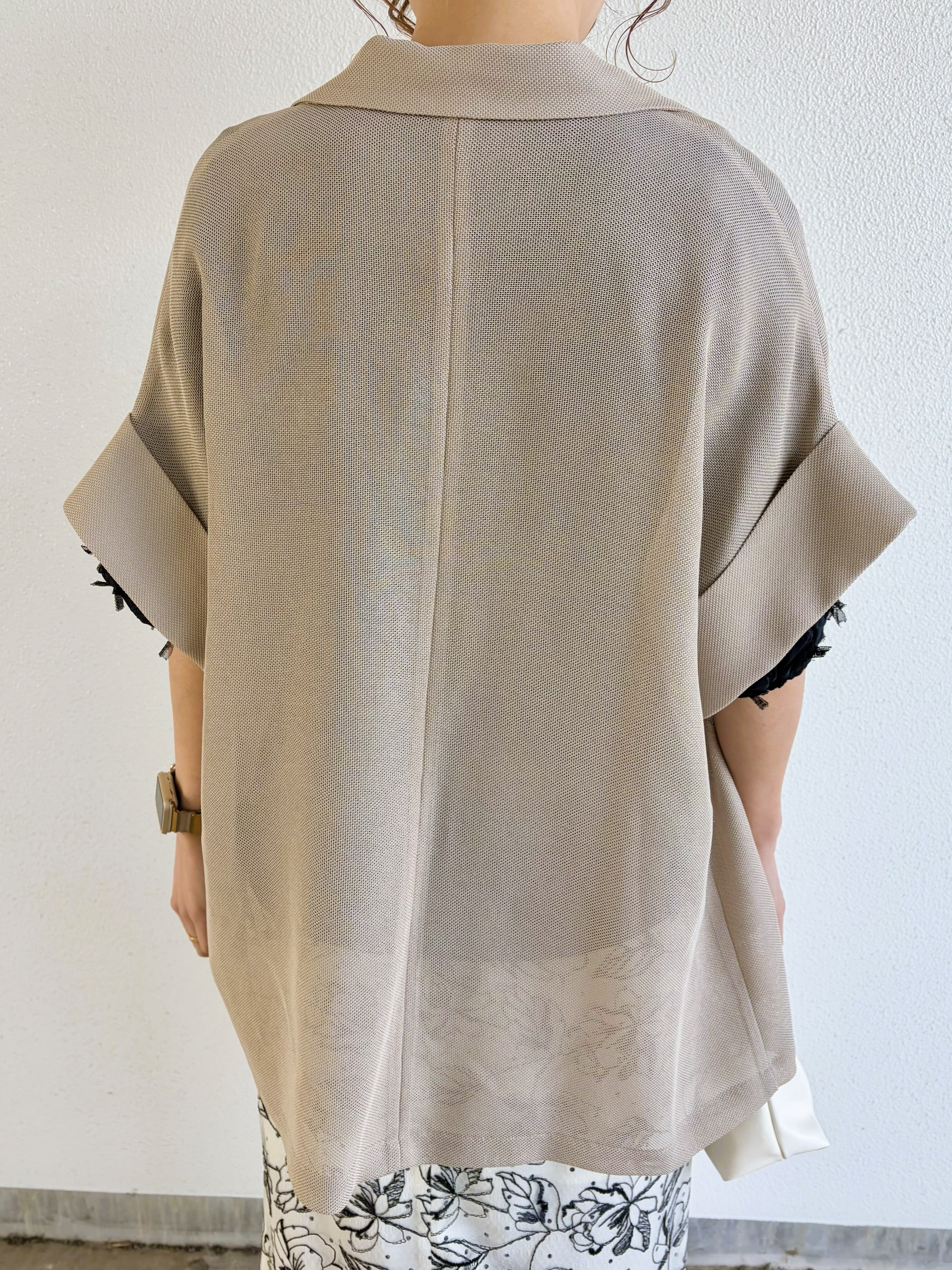 9286KT】メッシュ半袖ドルマンジャケット (9105-63015) | 9286 Fashion Lab