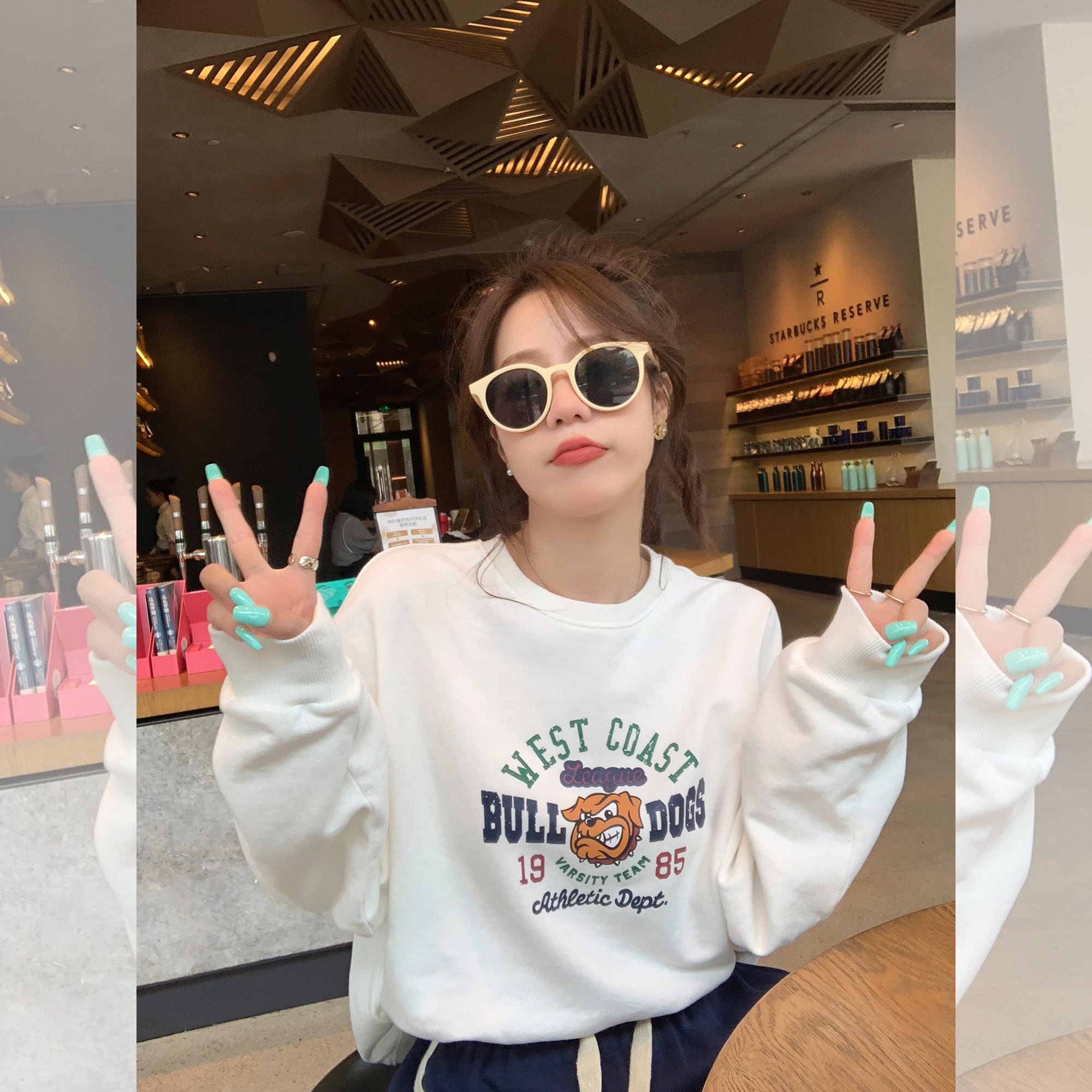 プリントルーズセーター ロング オータム 秋物 6Du_Shop_Women37730717695