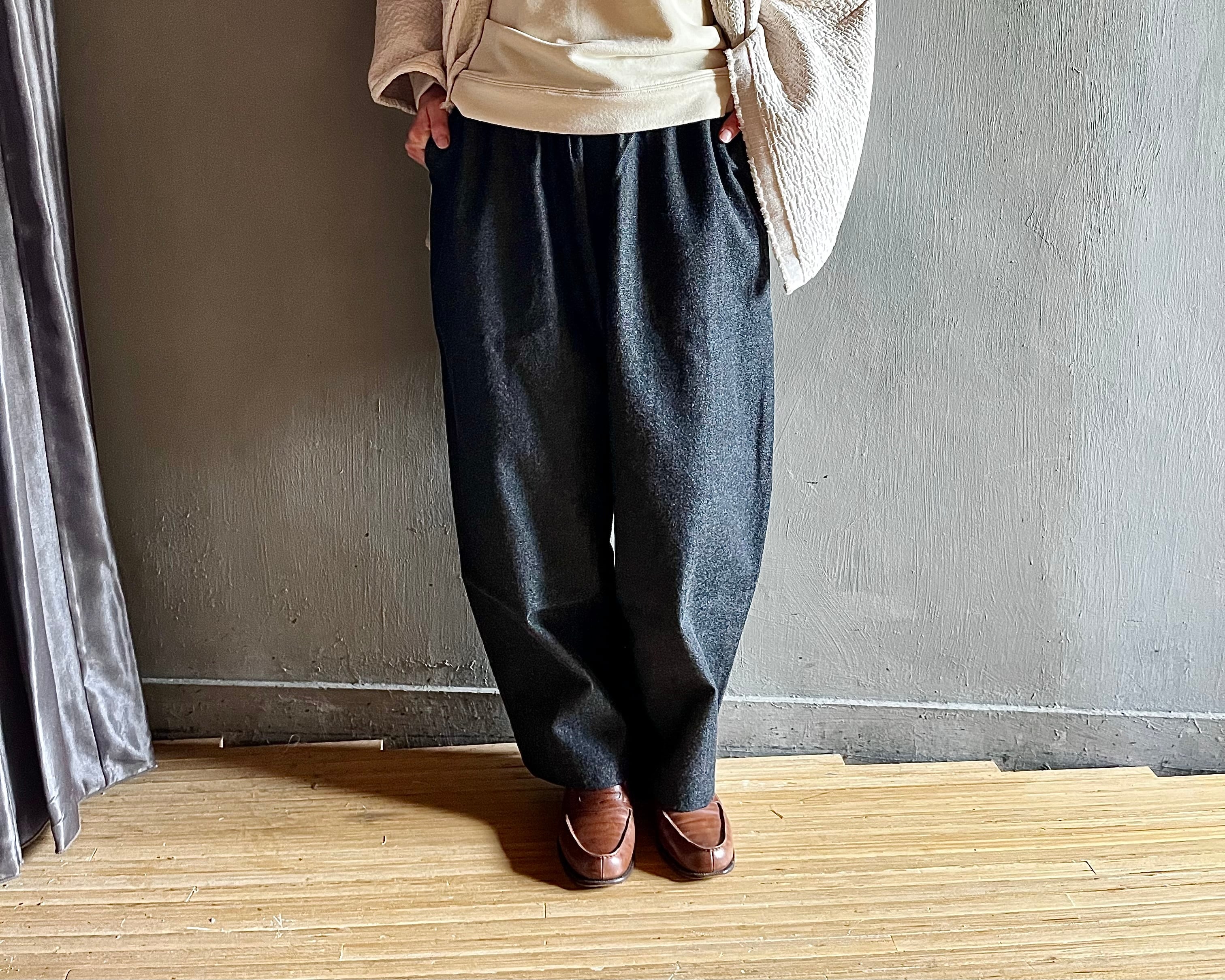 MITTAN|NMウールOCツイルパンツ PT-125 白黒