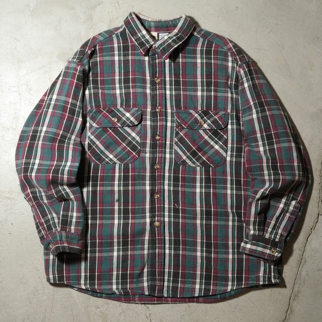 90's FIVEBROTHER heavy flannel shirt[XL]