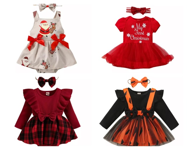 ロンパース / ロンパーススカート / ヘアバンド / 女の子 / 〜24ヵ月( A〜H )