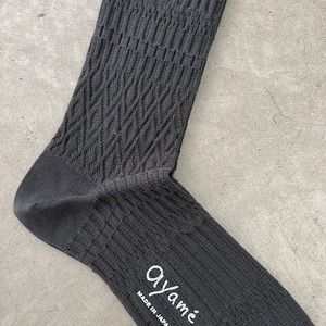 Ayamé / 【men’s】Basket Lunch solid color socks AYM201SLD