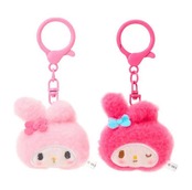 【再入荷】サンリオ　マイメロディ　ミニフェイスキーホルダーお揃いニコにこ