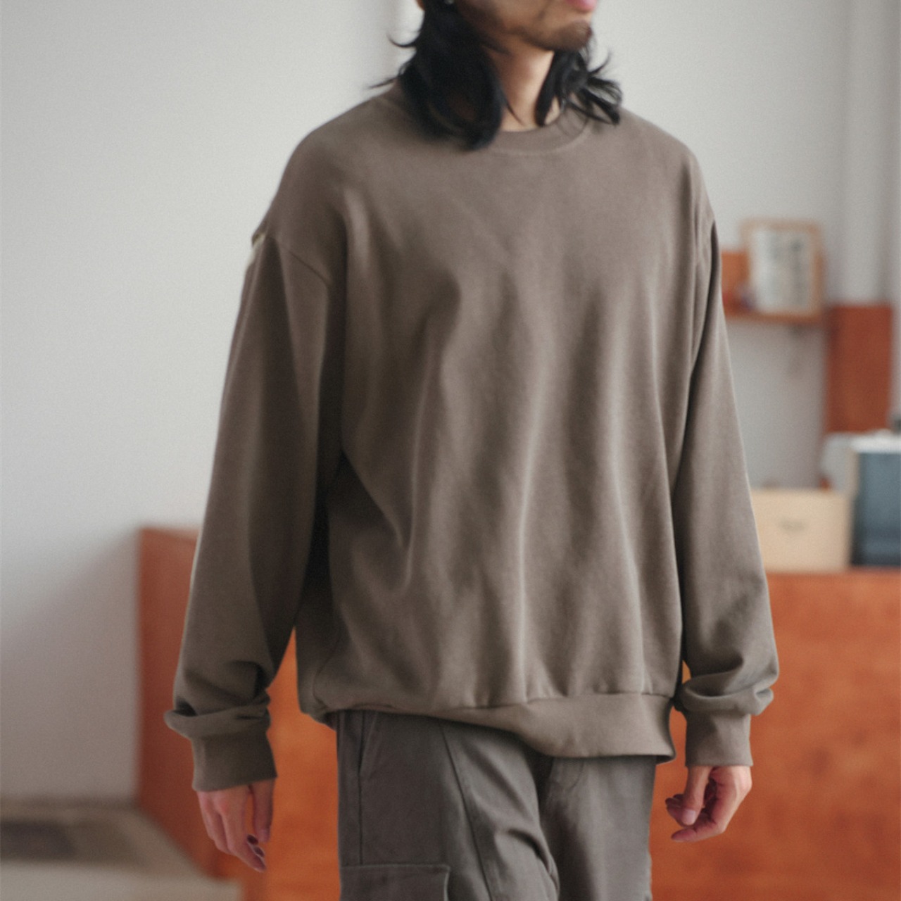 エルボーパッチ ワイドスウェット A2078 - 18