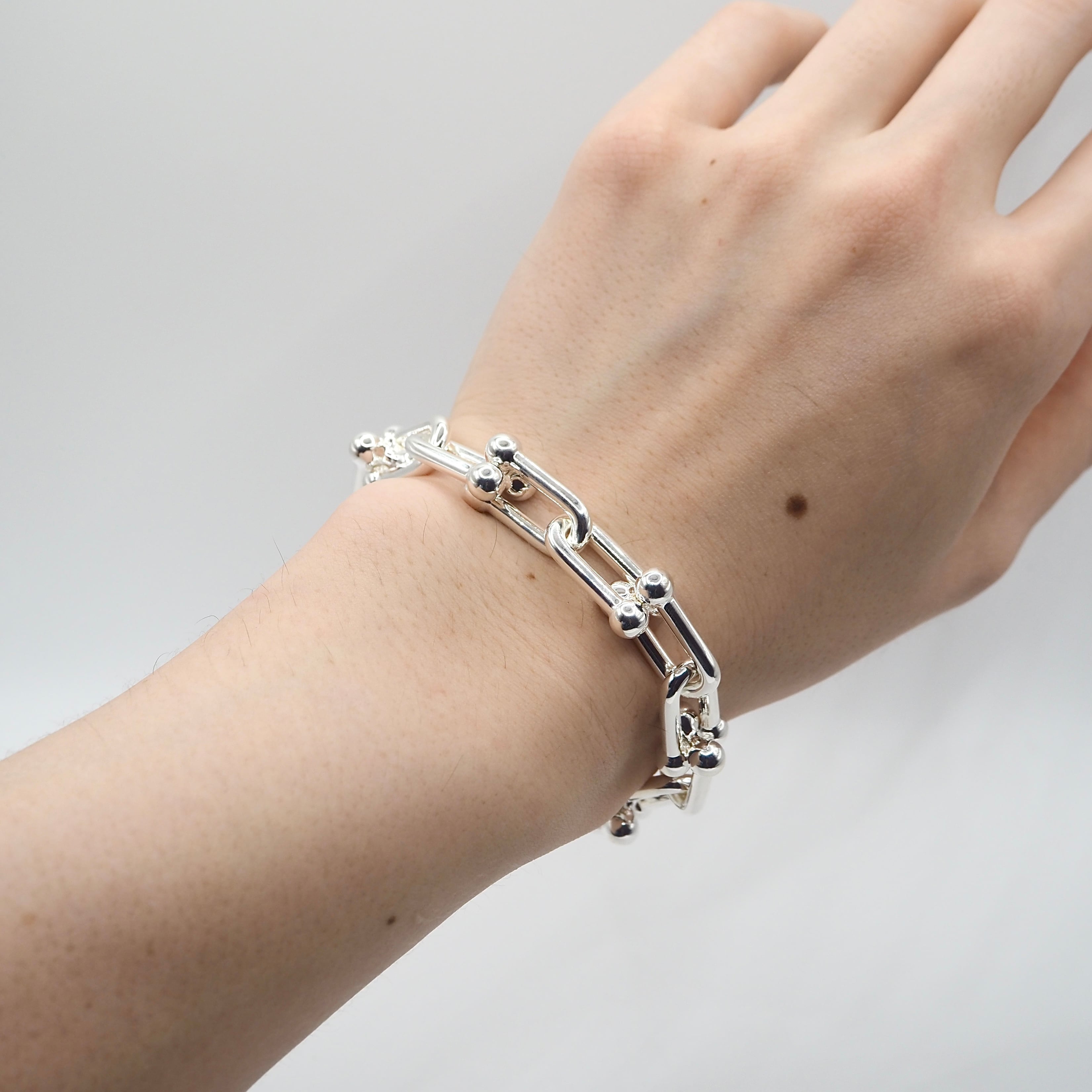 現行品】Tiffany&Co. ハードウェア ラージ リンクブレスレット 14コマ