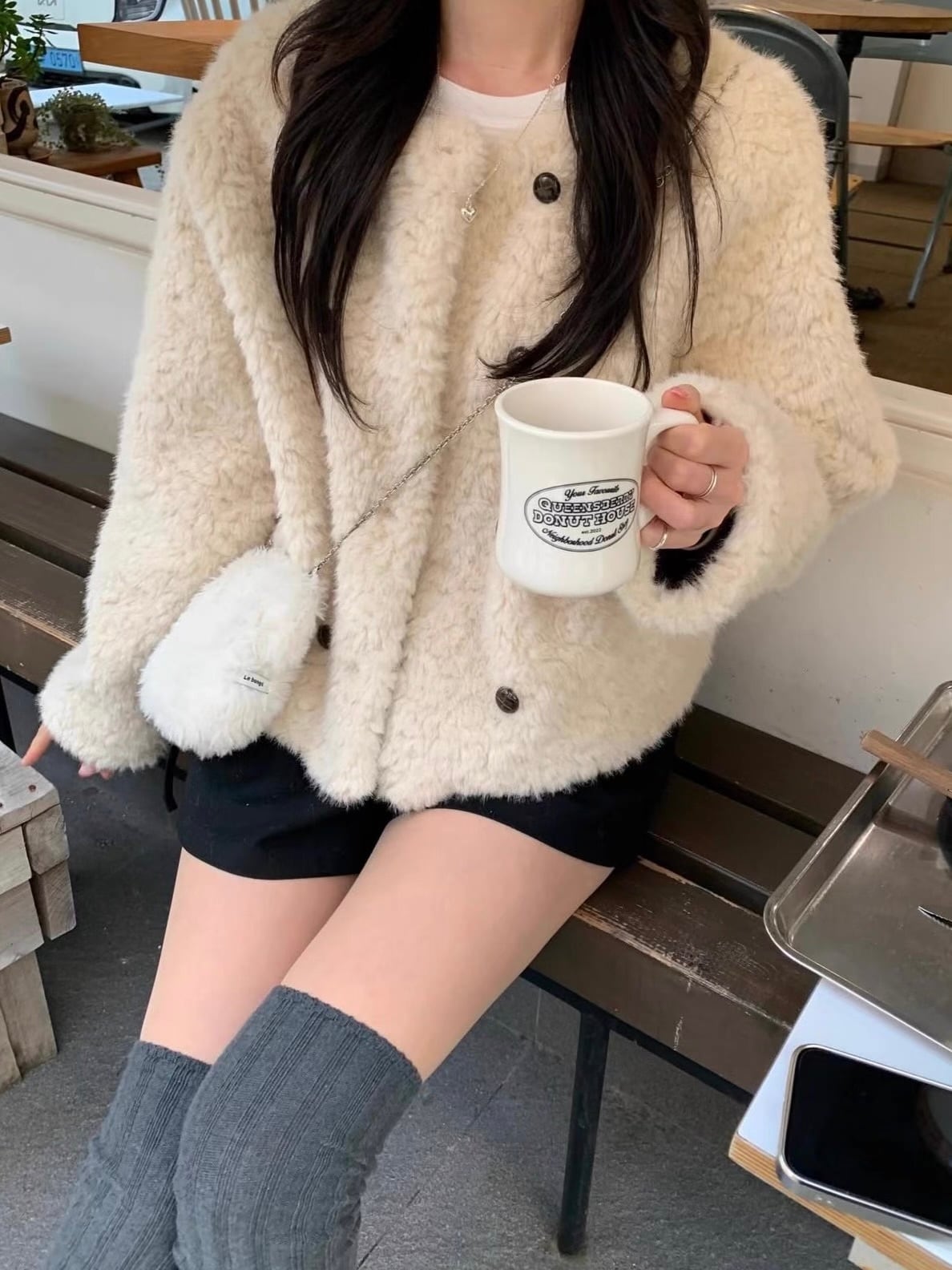 ダブルボタンショートボアジャケット.1436