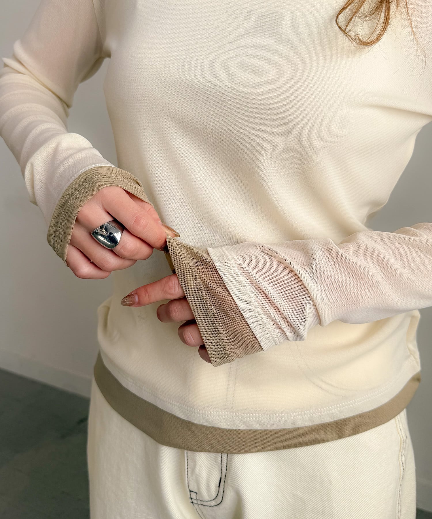 NEW バイカラーシアートップス | PICHI