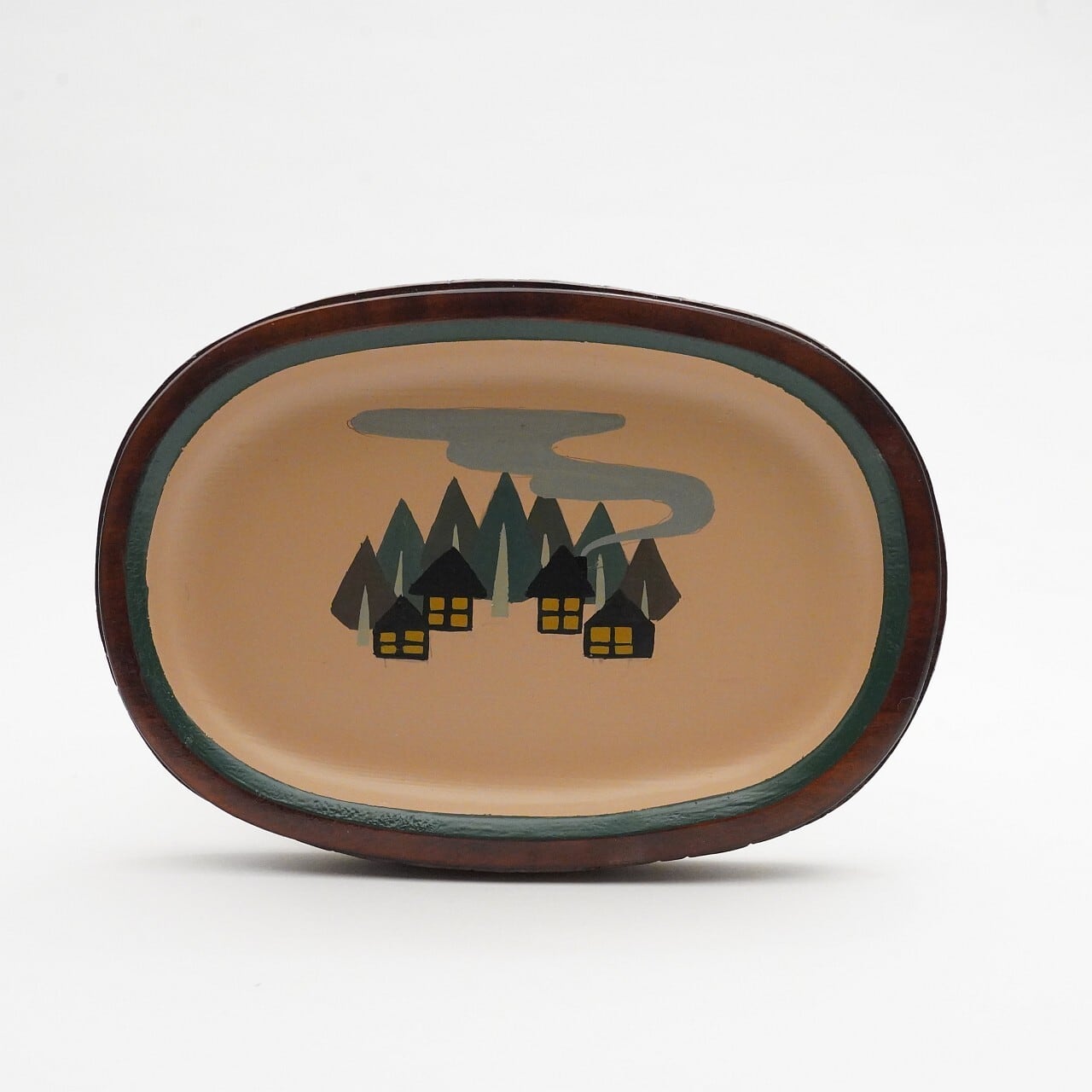 【寺嶋志乃】 漆の小判皿 お家