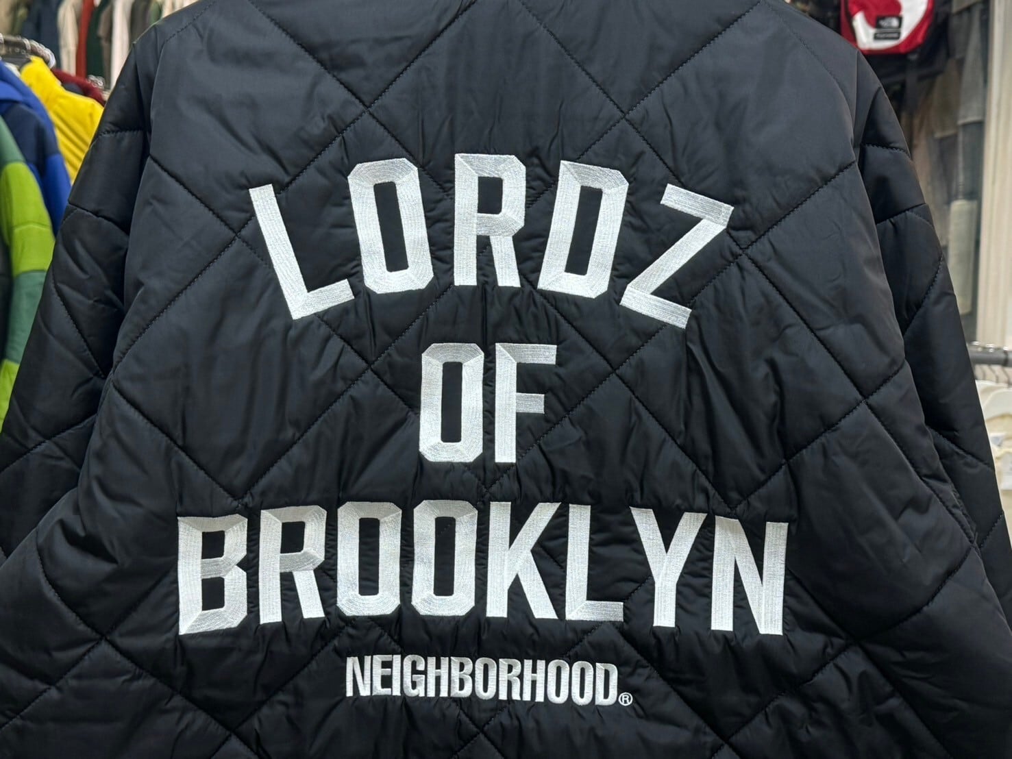 NEIGHBORHOOD × LORDZ BROOKLYN QUILT JACKET BLACK XL 232SZNH-JKM02S  