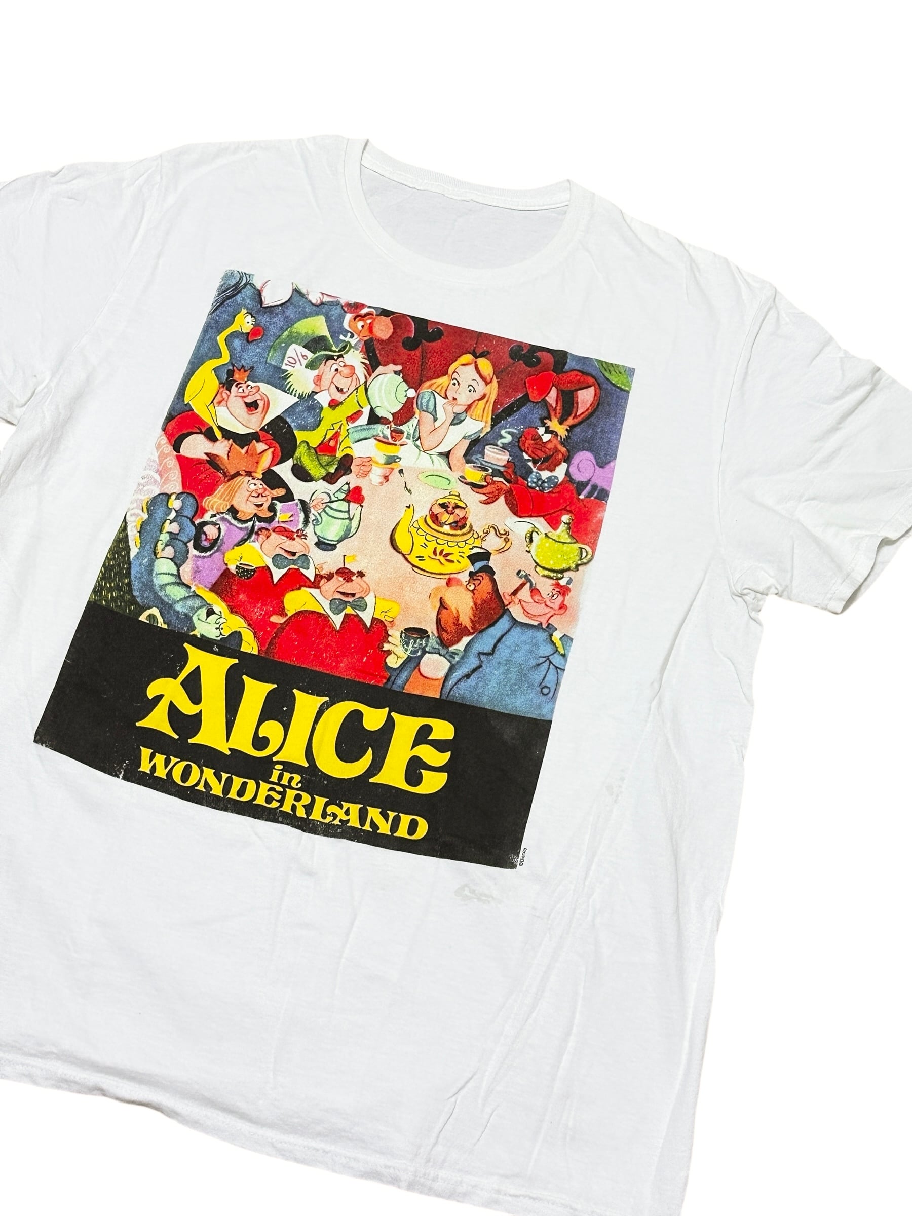アリス・イン・ワンダーランド オリジナルデザインTシャツ XLサイズ アリスインワンダーランド 両面プリント Tシャツ ムービーTシャツ XL