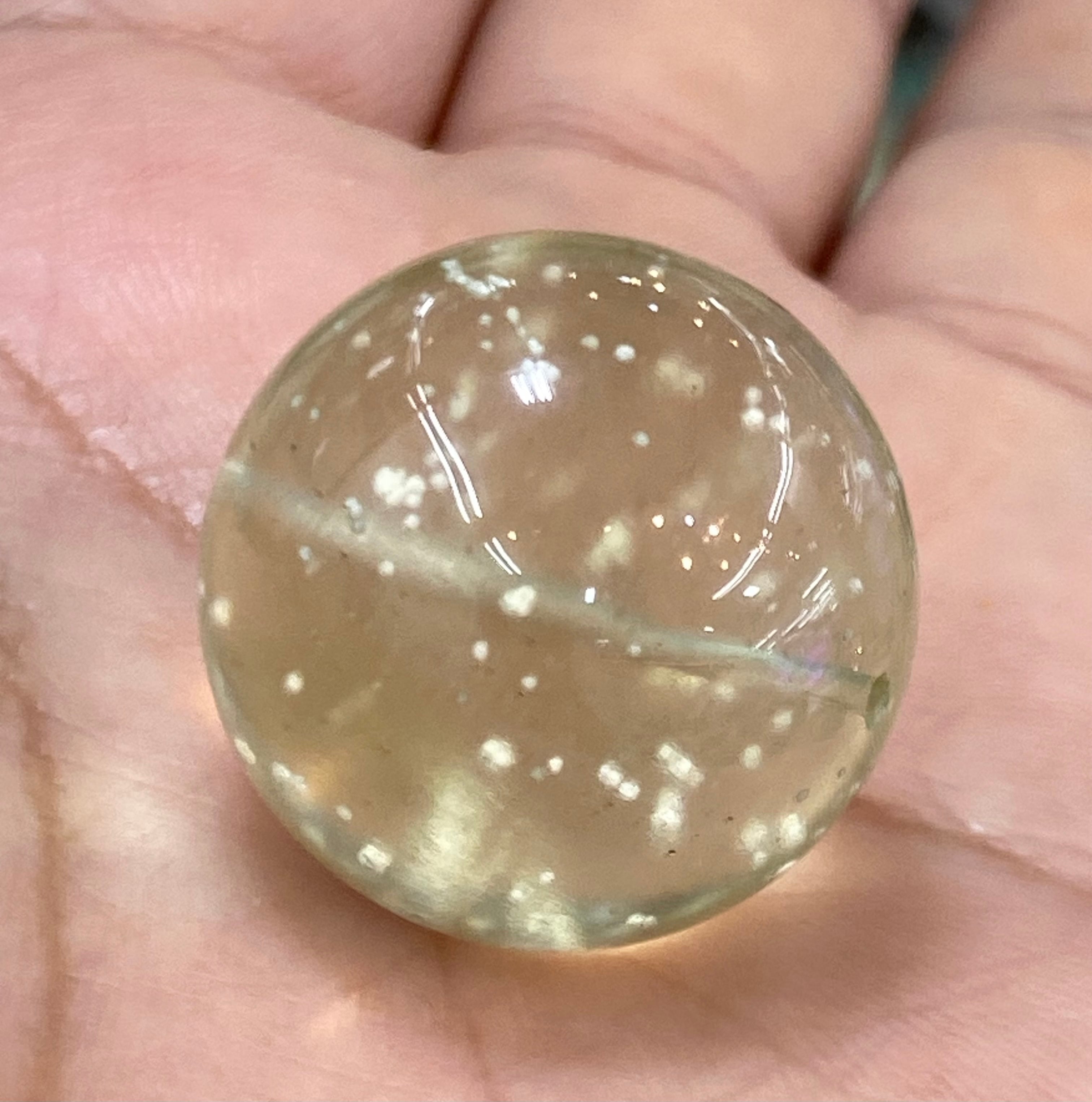 プレミアム最高グレード！宝石質リビアングラス丸玉25mm
