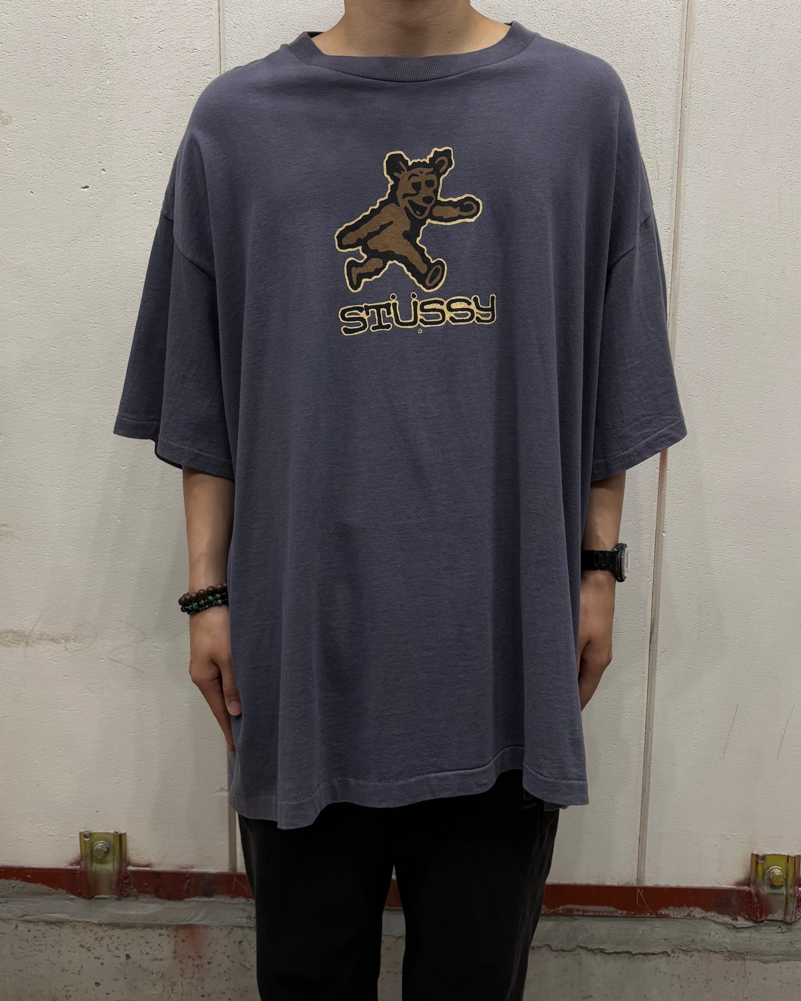 80's~90's old stussy Bear Design Tee “黒タグ” “ベアー” 【下北沢店