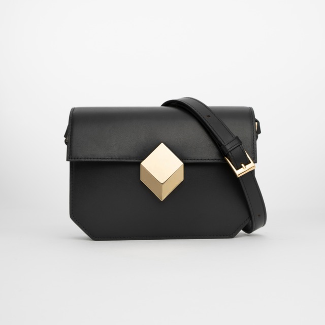 PIERRE HARDY　PRISM HANDBAG　BLACK GOLD
