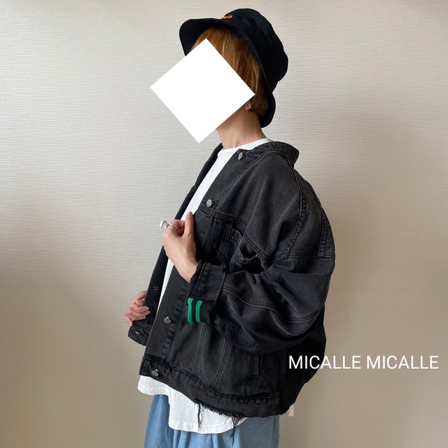 【MICALLE MICALLE】異素材MIXデニムGジャン(MDF107JAE)