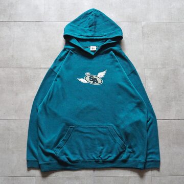 60s vintage turquoise separate pocket zip sweat parker ターコイズ 