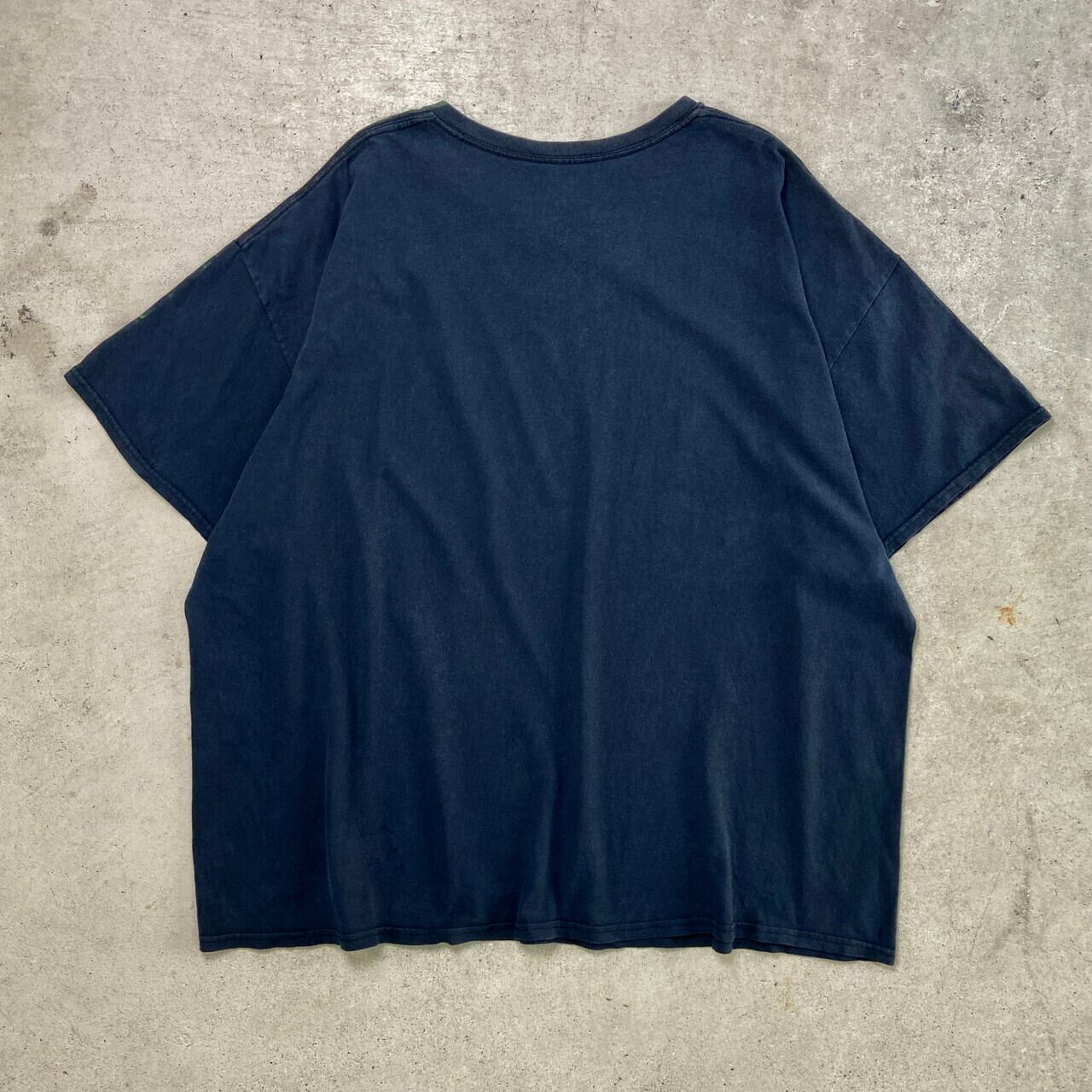 スカル ドクロ オーバープリントプリントTシャツ メンズ3XL 古着 Y2K 