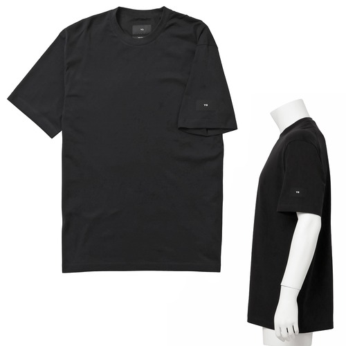 ワイスリー Y-3 H44798 BLK M クルーネック 半袖 ロゴ Tシャツ ブラック Mサイズ ルーズフィット オーバーサイズ リラックス ショートスリーブ ティー メンズ レディース ユニセックス ヨウジヤマモト adidas アディダス RELAXED SS TEE