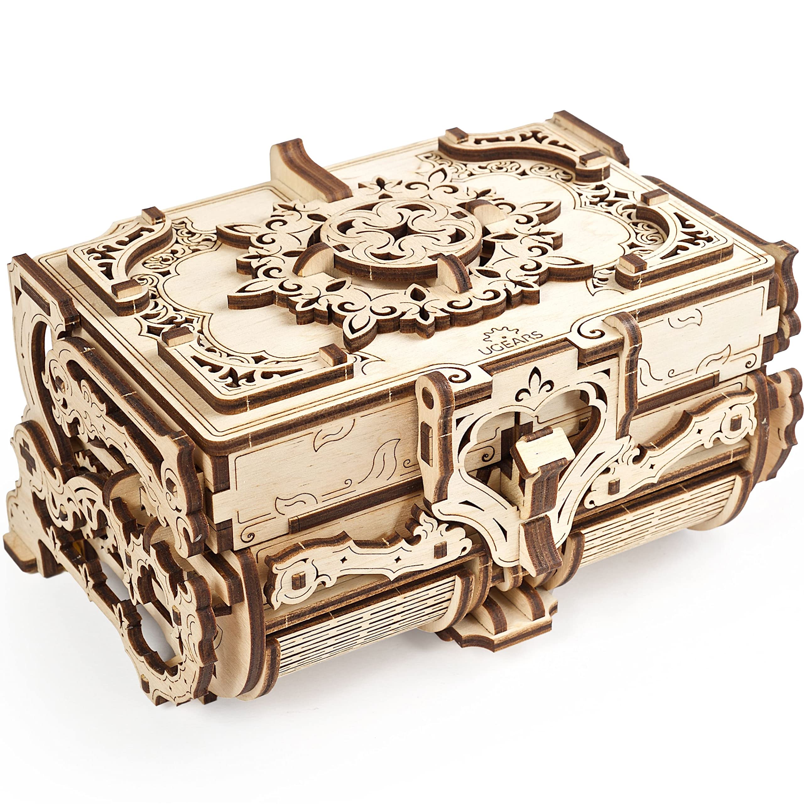 【努力特価】Ugears ユーギアーズ Antique Box アンティークボックス 木製 ブロック DIY パズル 組立 想像力 創造力 おもちゃ
