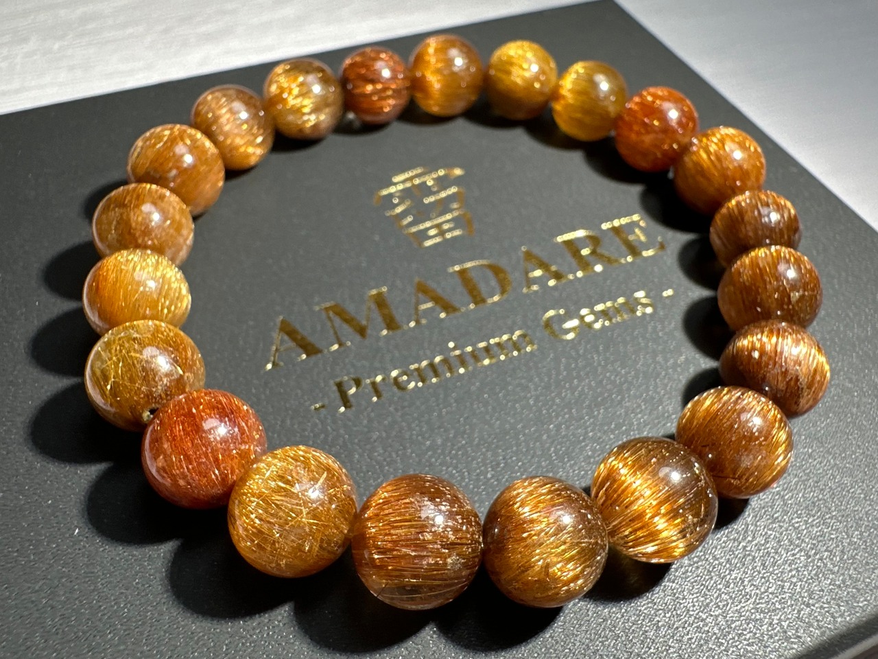 【SS】ブラウンルチルクォーツブレスレット