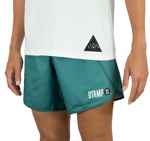 STAMP RUN & CO (スタンプランアンドコウ) 　STAMP 5 POCKET SHORTS (TEAL GREEN)