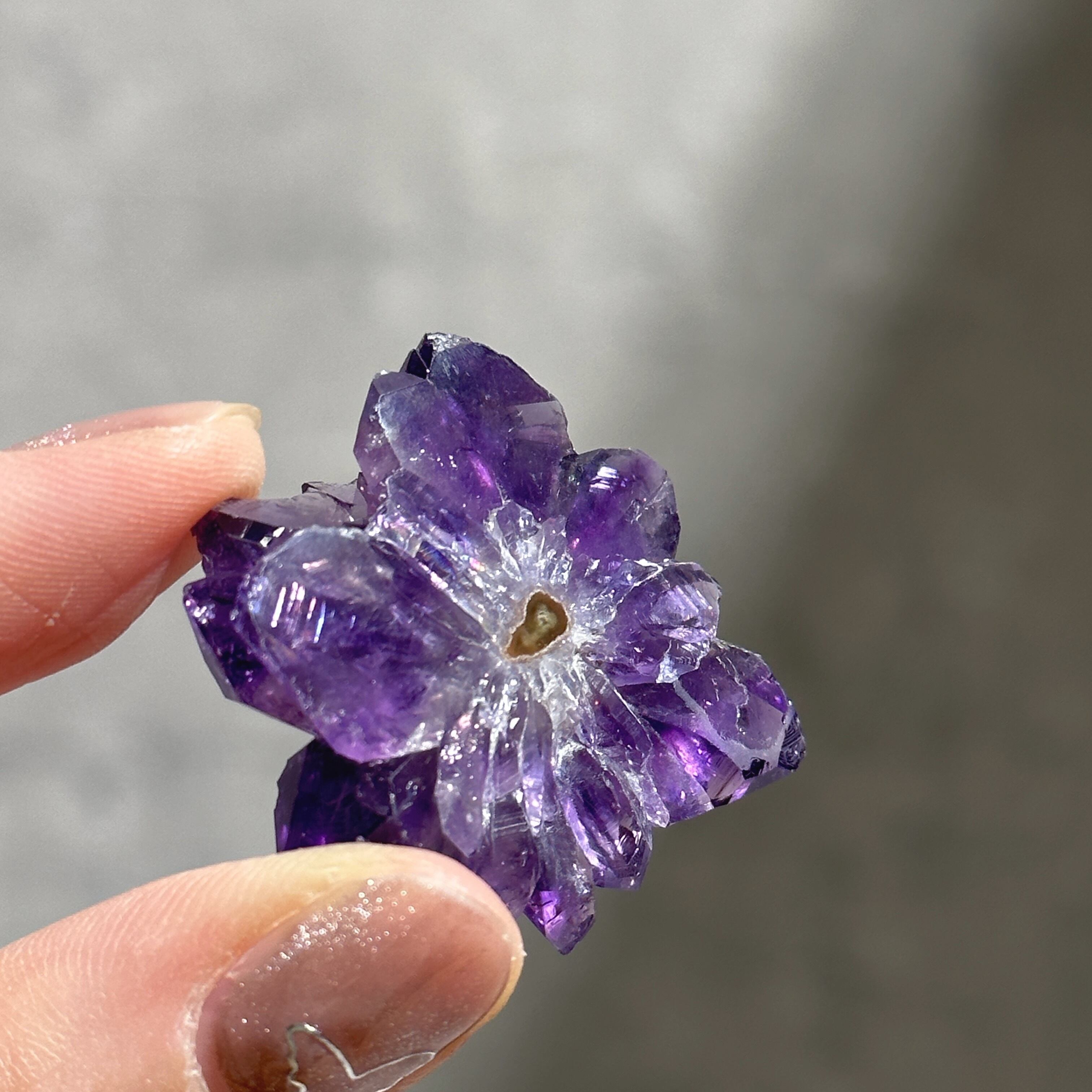 フラワーアメジスト スライス22◇ Flower Amethyst ◇天然石・鉱物