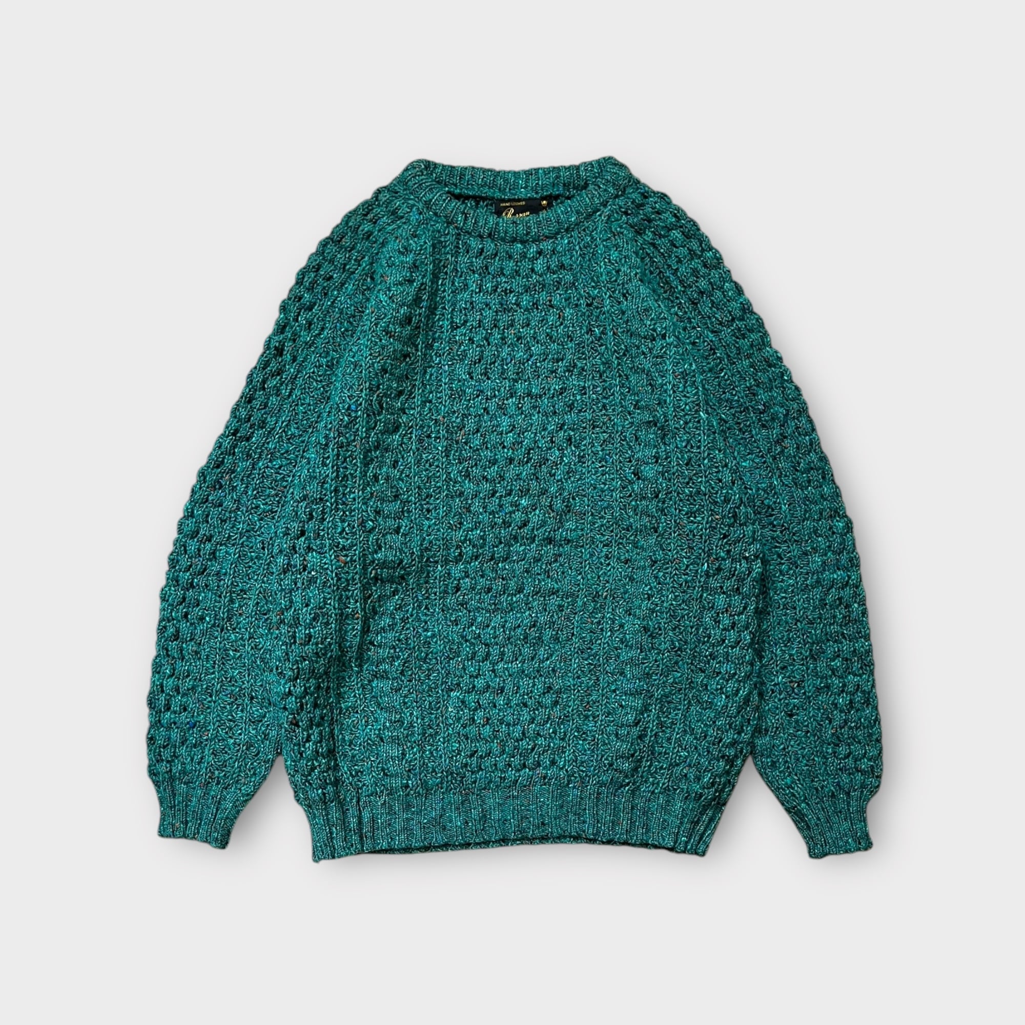 【Vintage】ハンドメイドカラーネップアランニットセーター MADE IN IRELAND