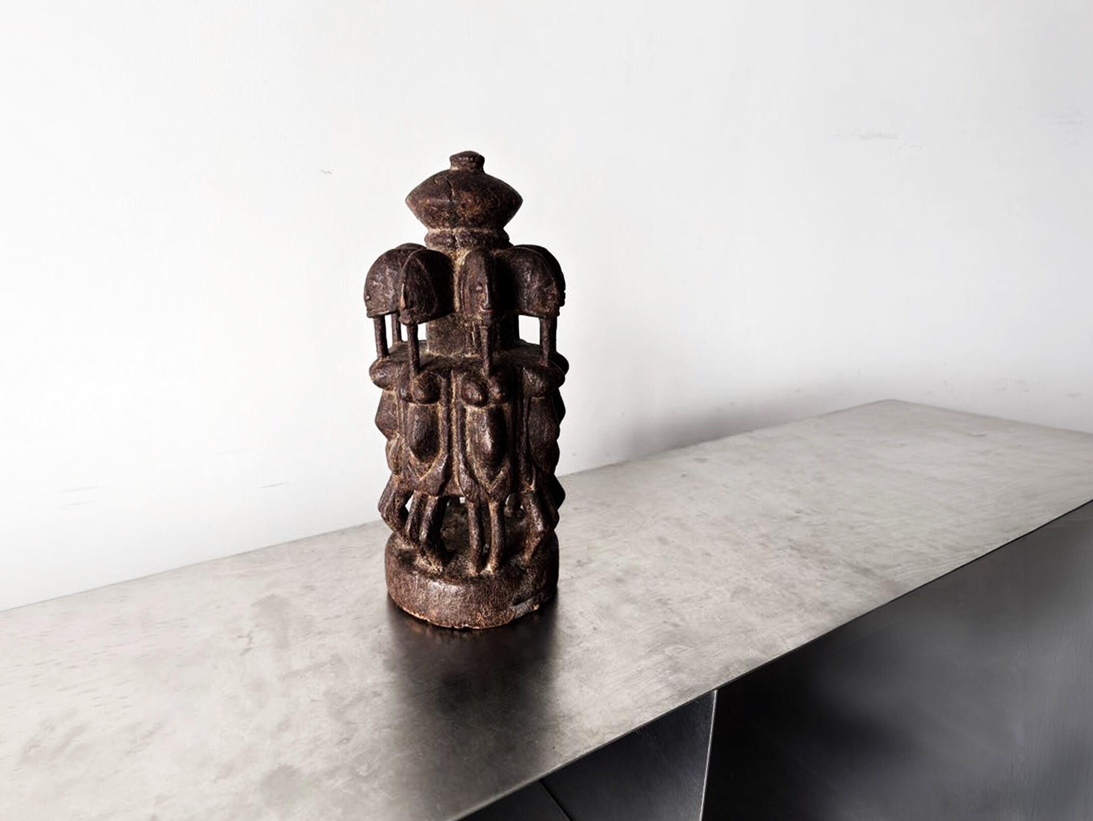 アフリカ オブジェ マリ共和国 ヴィンテージ ドゴン族 木彫り 置物|アフリカ アート トライバルアート|African Dogon Four-Figure Wood Carving Primitive Art from Mali