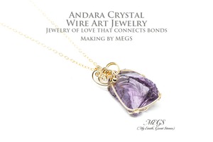 【X’mas期間限定】アンダラクリスタル ヴァイオレットソヴェレインアメジスト ～Holy Purple '25 ワイヤーアートペンダントトップ