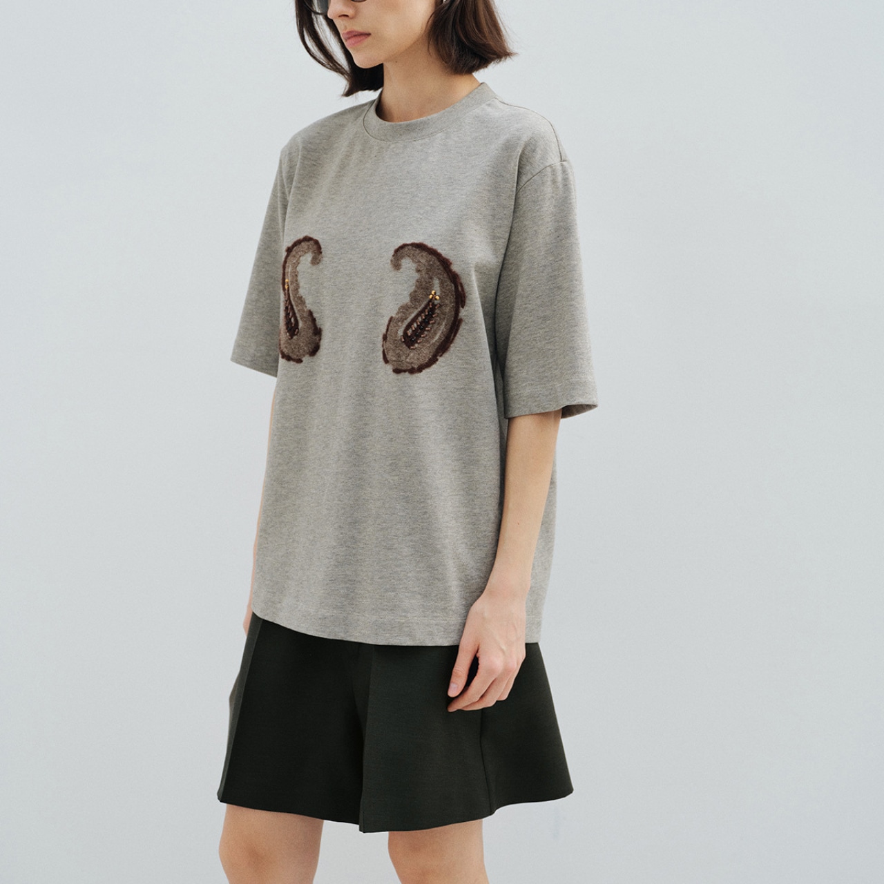 Paisley Pattern  T-Shirt 【2color】 T4438