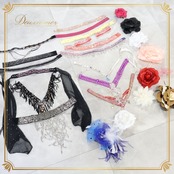 社交ダンス 小物 まとめ売り セット チョーカー ブローチ ヘアアクセサリー 頭飾り ネックレス デモ 競技 ダンス パーティ 発表会 小道具 羽 ビジュー デコレーション おしゃれ カラフル系 スパンコール フェザー アクセント ファッション アイテム エレガント系