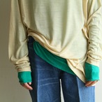 TOURNON.  Wool gauze tenjiku crew neck