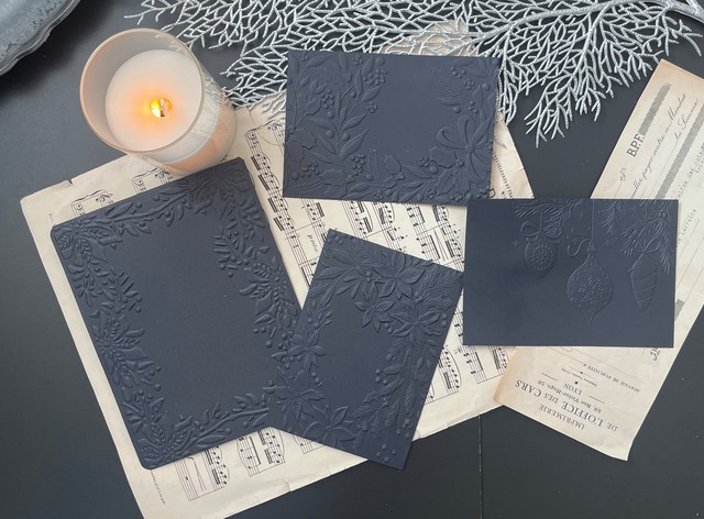 エンボスXmasカードセット