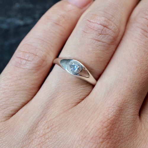 PISCES / "Amulet" Ring with One Eye - SILVER or GOLD PLATED