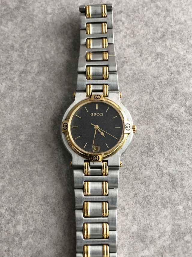 GUCCI グッチ 腕時計 シルバー ステンレススチール クウォーツ 9000M vintage ヴィンテージ オールド z7pii8