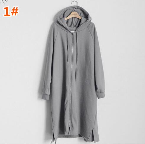 秋新作 パーカー アウター ロング丈ジャンパー 裏起毛 保温 レディース オーバーサイズ