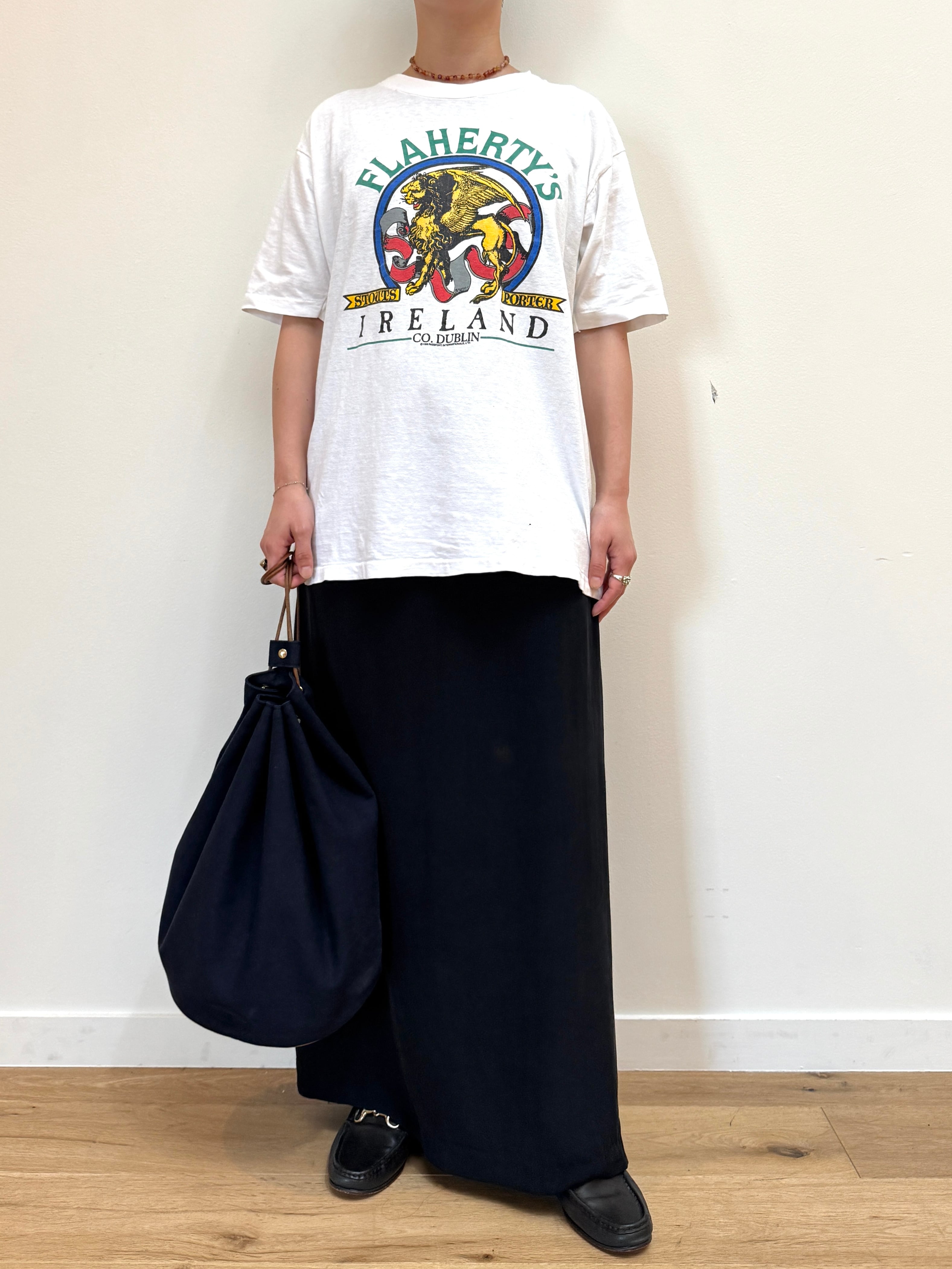 CU12-5 USED TEE "FLAHERTY'S IRELAND" -WHITE-