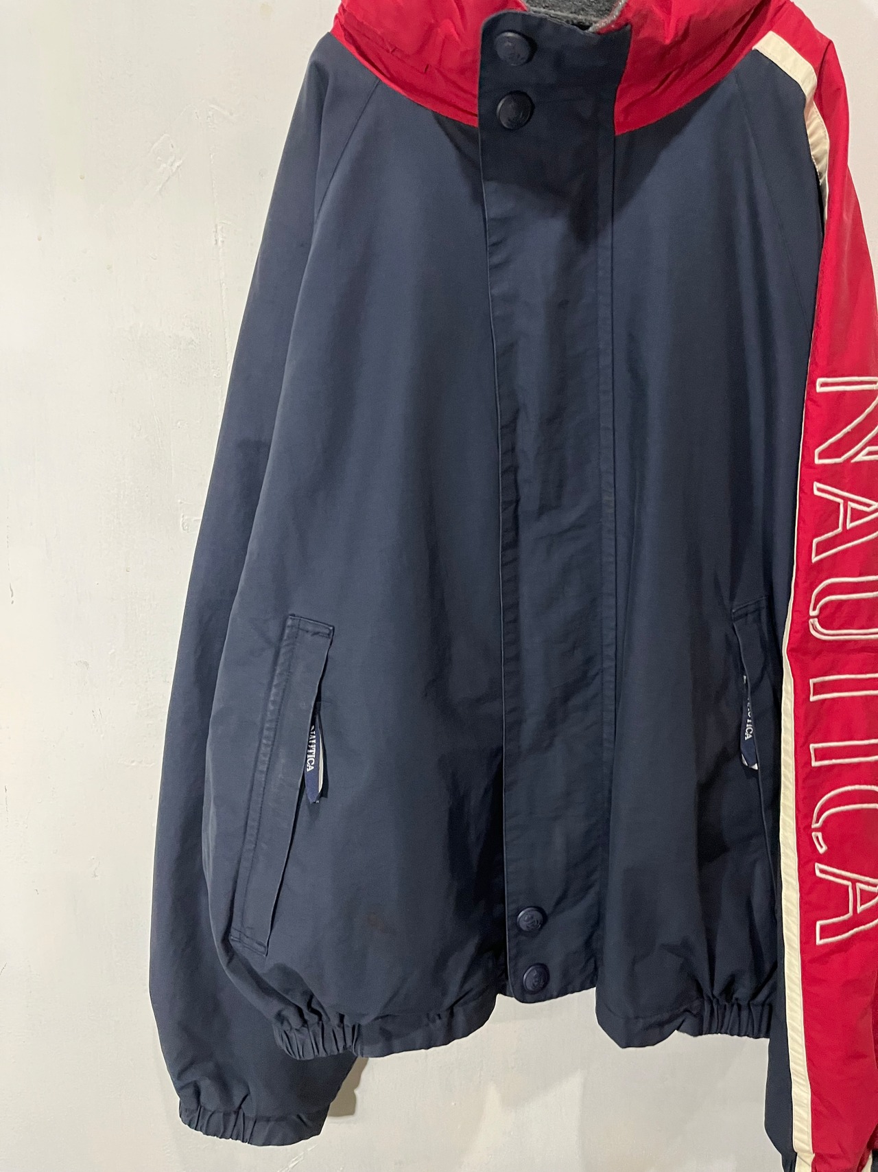 90's nautica Reversible Nylon Jacket【L】