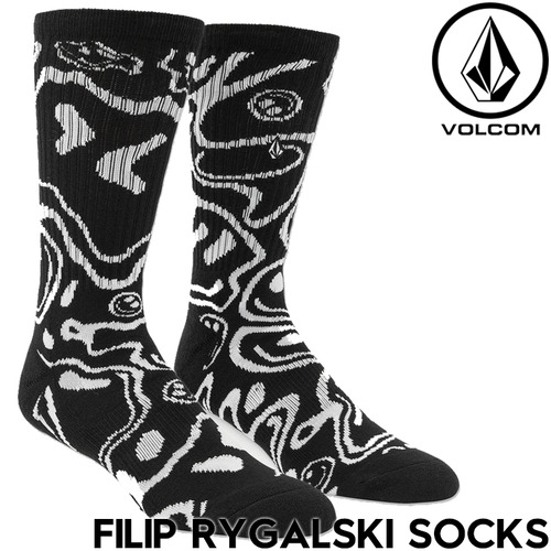ソックス 靴下 VOLCOM ボルコム ヴォルコム FILIP RYGALSKI SOCKS ソックス 靴下 D6312503 BLACK 日本代理店正規品