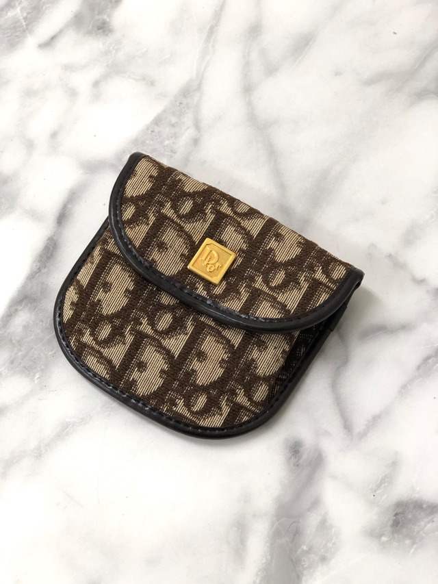 Christian Dior クリスチャン ディオール トロッター 財布 ブラウン Diorロゴ ジャガード コインケース vintage ヴィンテージ オールド e3hgif