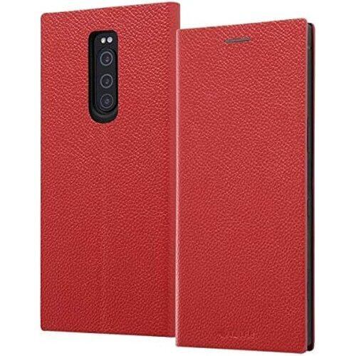 レイ・アウト Xperia 1 SO-03L/SOV40/SoftBank 用 耐衝撃 手帳型レザーケース TETRA サイドマグネット レッド RT-RXP1TBC1/R 248