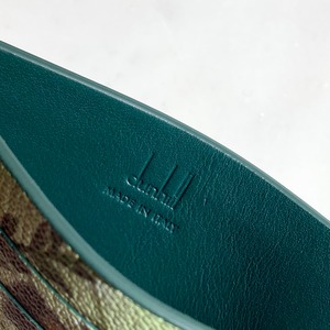 DUNHILL fish print leather card case
