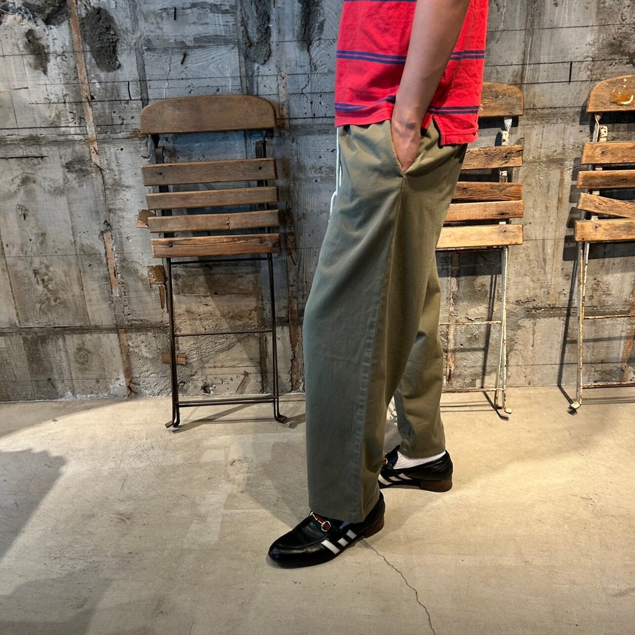 USED ITEM】 ポロラルフローレンウエストゴムリメイクチノ( OLIVE