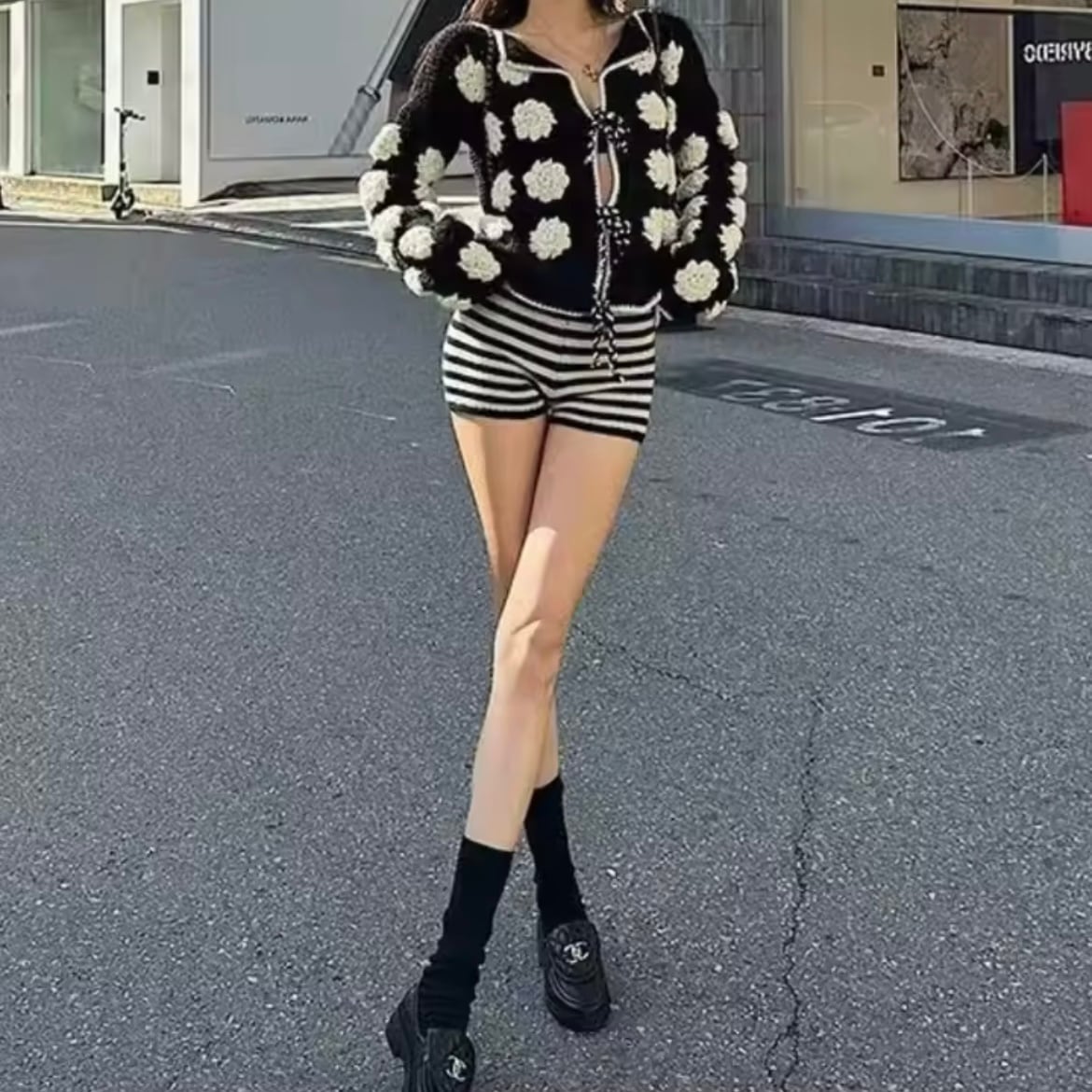 vintage flower knit cardigan
