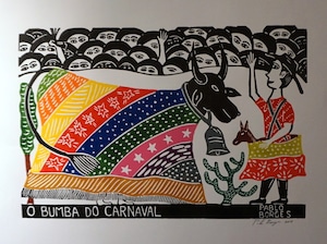 PABLO BORGES パブロ・ボルジェス 木版画 L　【O BUMBA DO CARNIVAL】