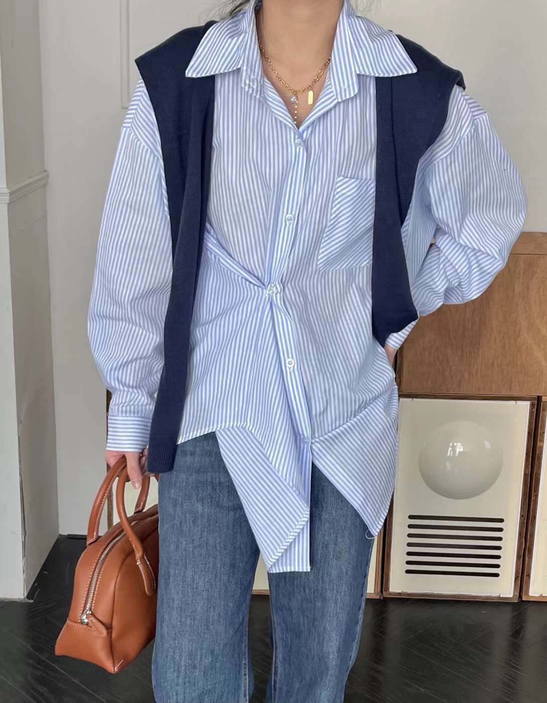 ストライプシャツ  AJ2085-2309