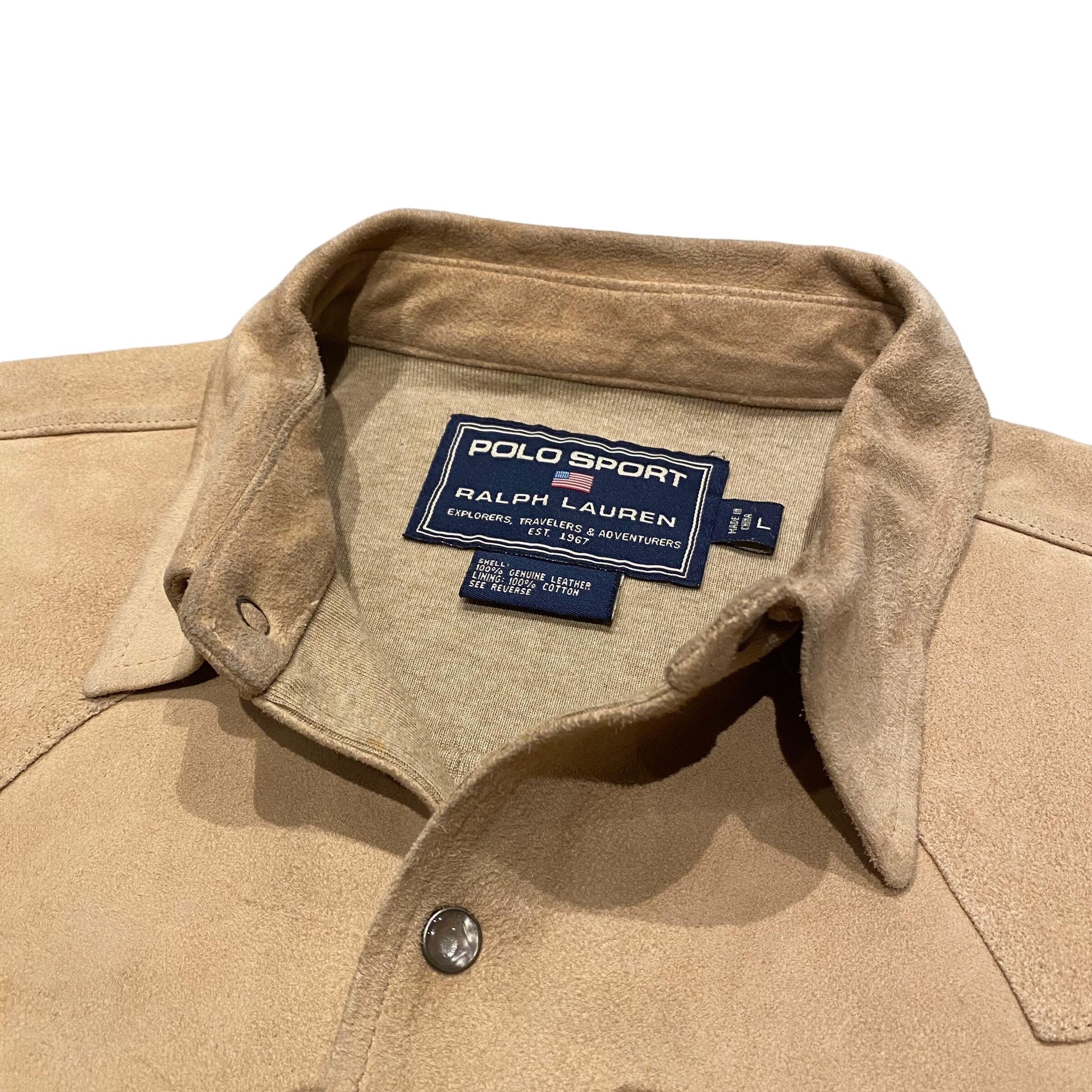 90's Polo Sport Ralph Lauren Suede Western Shirt L / ポロ 90's Polo Sport Ralph Lauren Suede Western Shirt L / ポロ